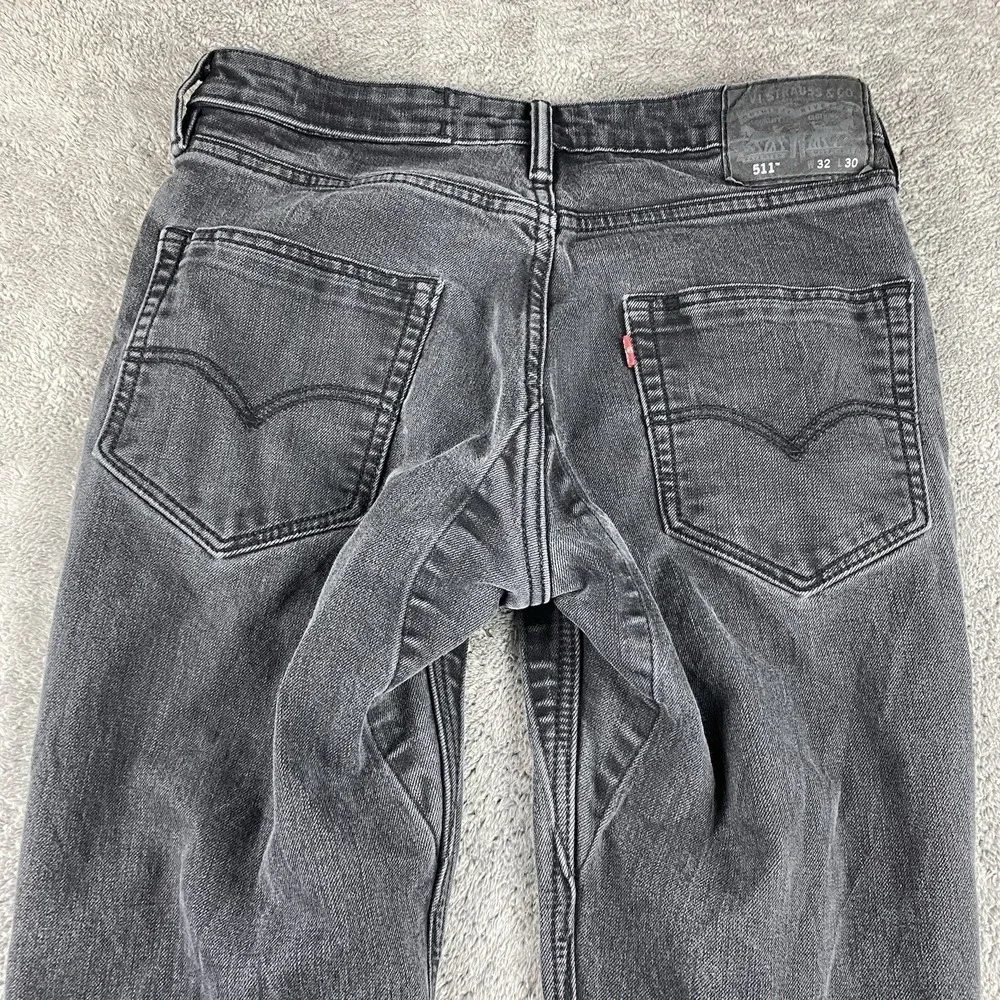 Levis 511 Slim Fit Jeans Mens 32x27 Black Low‎ Rise